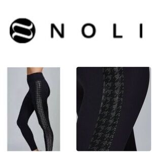 ‼️WOW‼️NOLI YOGA black crystal houndstooth leggings‼️NWT‼️